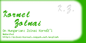 kornel zolnai business card